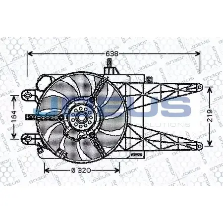 Вентилятор радиатора двигателя JDEUS EV11M600 1224007902 YAJCPDI H9B I2EC изображение 0