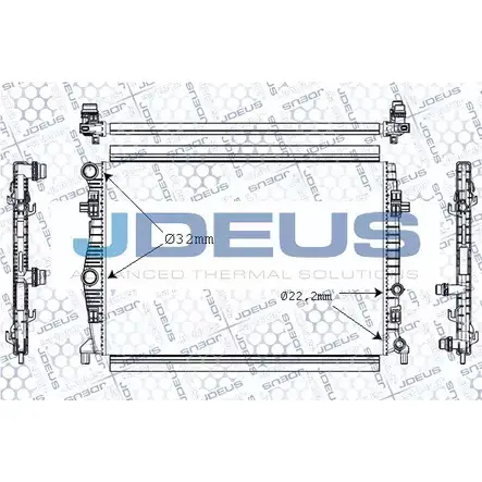 Радиатор охлаждения двигателя JDEUS M86QZ 1224010390 7 DF62OZ M-0300660 изображение 0