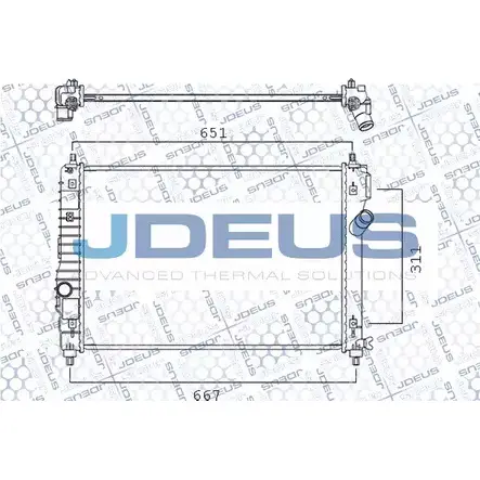 Радиатор охлаждения двигателя JDEUS 7JOAOOW 1224010542 M-0560130 N UCAU6 изображение 0