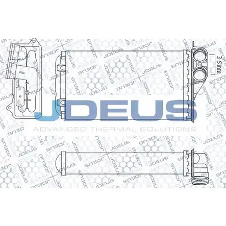 Радиатор печки, теплообменник JDEUS 2U1JHW B GJDBBZ 1224011068 M-2070160