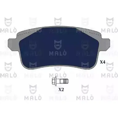 Тормозные колодки дисковые, комплект MALO 1051198 35IU3 7V 1224790704
