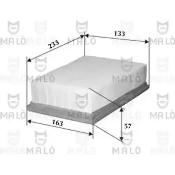 Воздушный фильтр MALO 1500086 5EW V3 1224828532