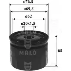 Масляный фильтр MALO 1224837302 Z SA40 1510025 изображение 0