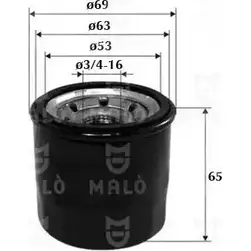 Масляный фильтр MALO 1224838464 SKEWF 3 1510043