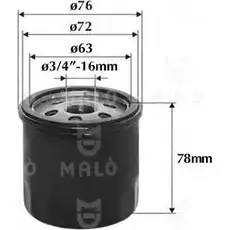 Масляный фильтр MALO 1224840720 LC M54N 1510086 изображение 0