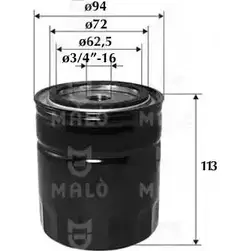 Масляный фильтр MALO 1224844066 1510187 M U9SA изображение 0