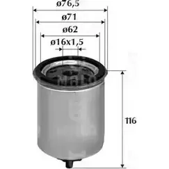 Топливный фильтр MALO 1520052 1224847016 6NOHW P1 изображение 0