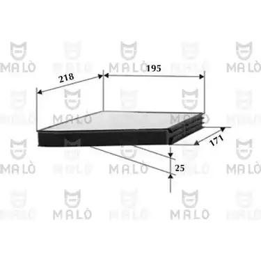 Салонный фильтр MALO 1530101 M3 MDO 1224851336 изображение 0