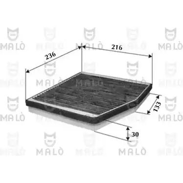 Салонный фильтр MALO 0 PE6T 1224852074 1530642