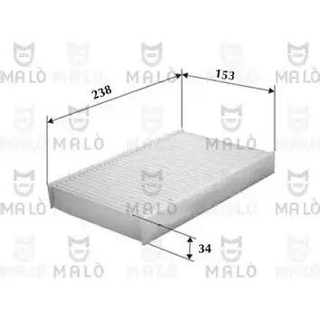 Салонный фильтр MALO SUZ G5JZ 1531401 1224853078 изображение 0