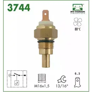 Датчик включения вентилятора радиатора MTE-THOMSON 0W5O A6 3744.85/80 Q9ET7 1224934612
