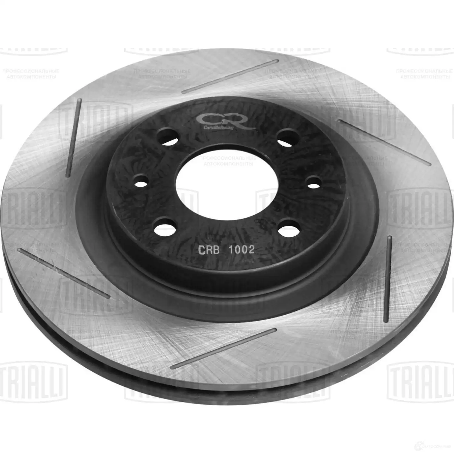 Тормозной диск высокоуглеродистый с технической выточкой и окраской передний правый TRIALLI crb1002 1425587663 67PM 0OD изображение 0