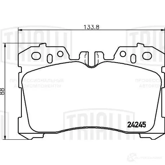 Тормозные колодки дисковые, комплект TRIALLI 1438151740 GW916 O8 PF 4367
