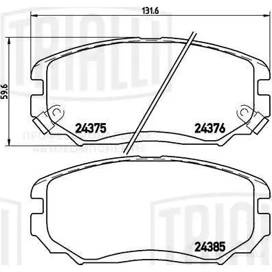 Тормозные колодки дисковые, комплект TRIALLI PF 4235 1438151751 F M3MXUQ