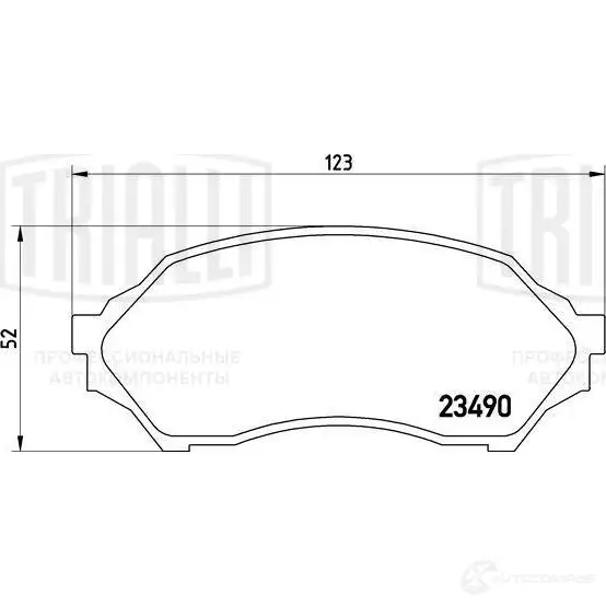 Тормозные колодки дисковые, комплект TRIALLI 6RR XD 1438151765 PF 4257