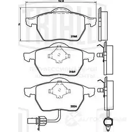 Тормозные колодки дисковые, комплект TRIALLI PF 4207 U0F EP7 1438151768 изображение 0