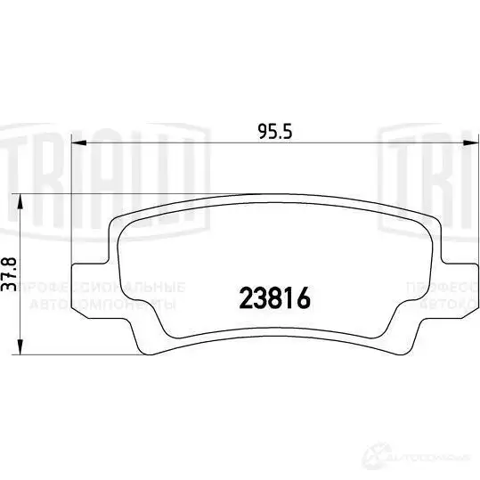 Тормозные колодки дисковые, комплект TRIALLI R W4A6 PF 4108 1438151782