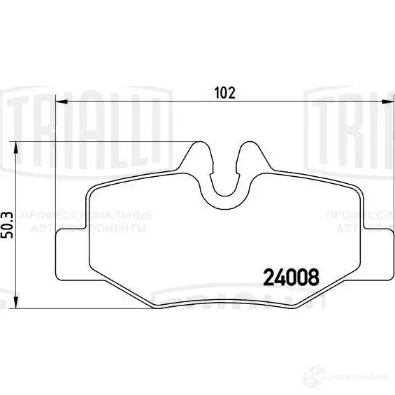 Тормозные колодки дисковые, комплект TRIALLI 1438151786 AP9 LX PF 4066