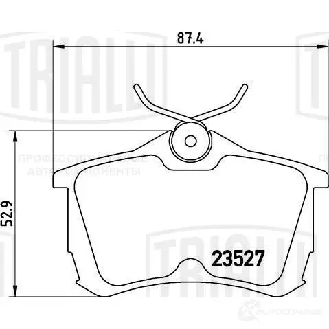Тормозные колодки дисковые, комплект TRIALLI PF 4030 1438151788 2IHY V
