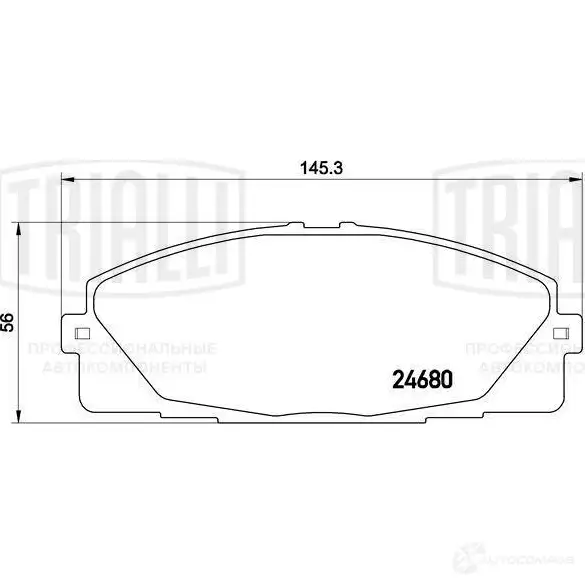Тормозные колодки дисковые, комплект TRIALLI PF 4358 1438151796 P E3JRH