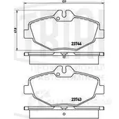 Тормозные колодки дисковые, комплект TRIALLI 1438151843 PF 4275 EU3I J