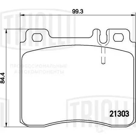 Тормозные колодки дисковые, комплект TRIALLI SRW6 E9 1438151855 PF 4281