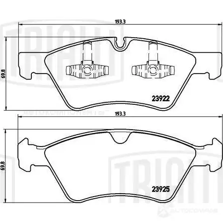 Тормозные колодки дисковые, комплект TRIALLI PF 4279 1438151856 1M3I 8 изображение 0