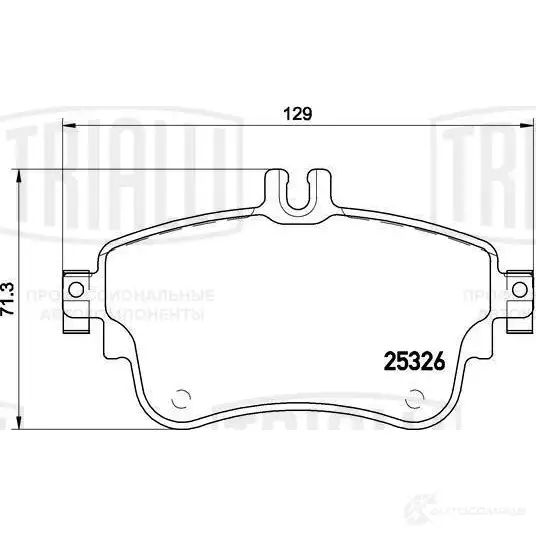 Тормозные колодки дисковые, комплект TRIALLI PF 4286 1438151866 RMKIG D