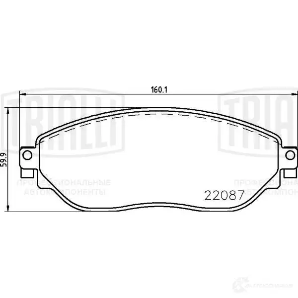 Тормозные колодки дисковые, комплект TRIALLI 1438151894 T SJQHK PF 0915 изображение 0