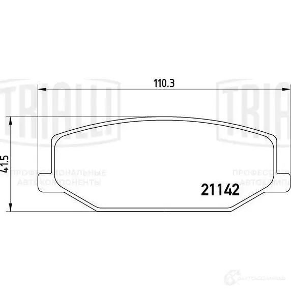 Тормозные колодки дисковые, комплект TRIALLI PF 4331 3JW B3 1438151901 изображение 0