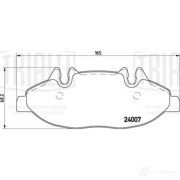Тормозные колодки дисковые, комплект TRIALLI 1438151904 RY9L6 A PF 4282