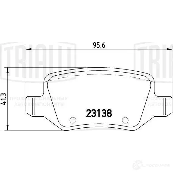 Тормозные колодки дисковые, комплект TRIALLI 1438151936 K6 69A PF 4054
