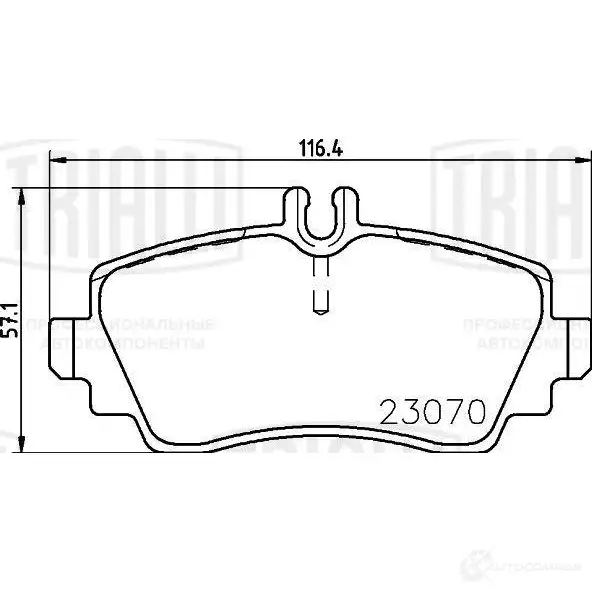 Тормозные колодки дисковые, комплект TRIALLI 1438151948 YJ VAE PF 4071 изображение 0