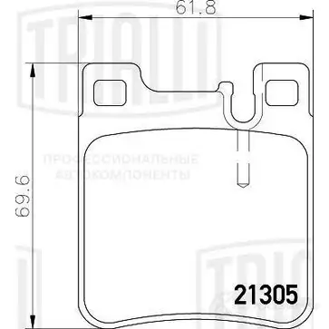 Тормозные колодки дисковые, комплект TRIALLI PF 4058 1438151951 PY R7WF