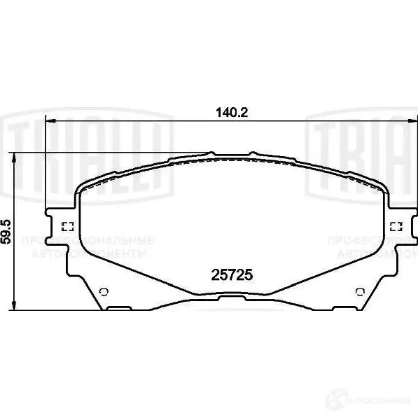 Тормозные колодки дисковые, комплект TRIALLI PF 4265 1438151952 MB CXJ9R изображение 0