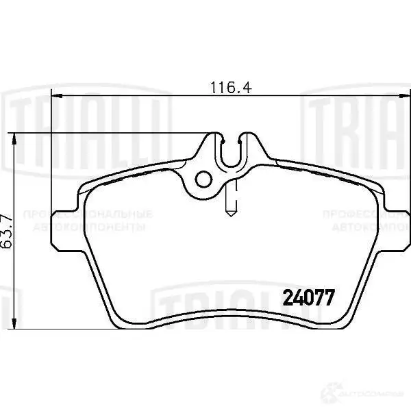Тормозные колодки дисковые, комплект TRIALLI 1438152020 N DO5D PF 4270