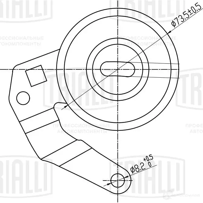 Ролик ГРМ натяжной TRIALLI 1438152479 cm5232 I FSCA изображение 0