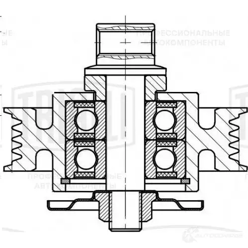 Паразитный ролик приводного ремня TRIALLI CM 5124 XK7IE M 1438152628 изображение 0