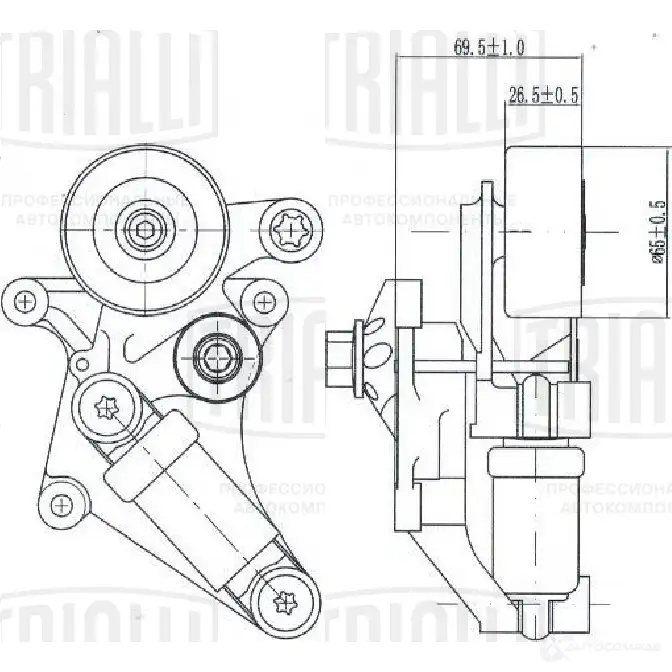 Ролик приводного ремня с натяжным механизмом TRIALLI 1438152777 cm5292 S6B4C 2 изображение 0