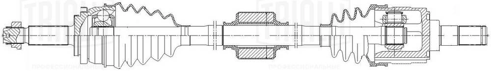 Приводной вал TRIALLI AR 0804 QPPV L 1440167634 изображение 3