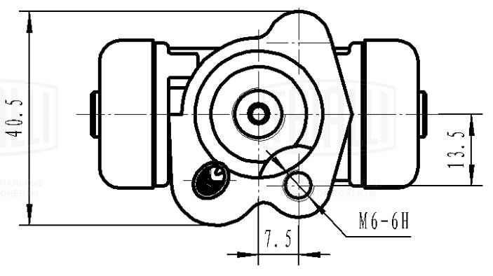 Рабочий тормозной цилиндр TRIALLI 1440167714 H7S RBCG CF 194102 изображение 0