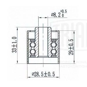 Натяжной ролик ГРМ TRIALLI CM 6197 PF KD9 1440167755 изображение 2