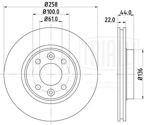 Тормозной диск TRIALLI TGQ0J X DF 095116 1440167776 изображение 2