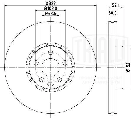 Тормозной диск TRIALLI DF 106115 1425587896 5O PYK изображение 0