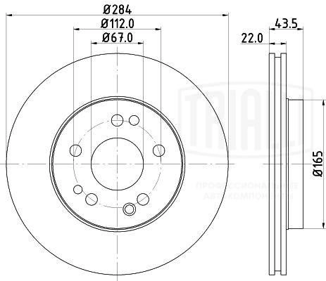 Тормозной диск TRIALLI DF 150115 1438151680 KK50 A3P изображение 2