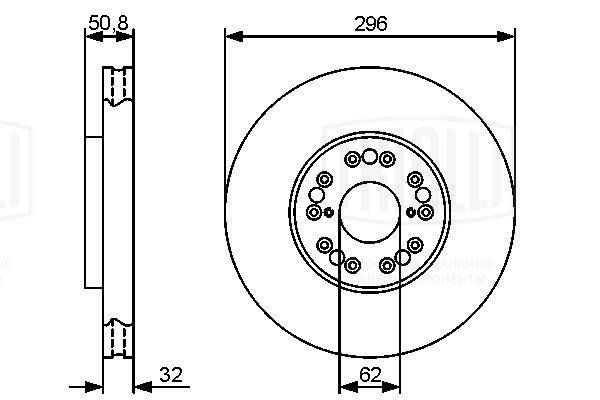 Тормозной диск TRIALLI A7 UX75 1440167812 DF 190116 изображение 2