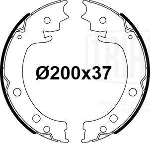 Барабанные колодки TRIALLI ZC YZ8 1440168014 GF 4650 изображение 2