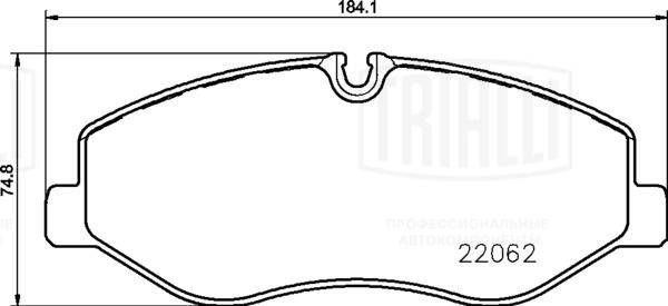 Тормозные колодки дисковые, комплект TRIALLI 1439900890 5Z JTPL PF 0815
