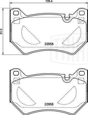 Тормозные колодки дисковые, комплект TRIALLI PF 1005 1439900897 VNCX TOS изображение 0