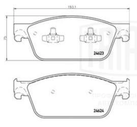 Тормозные колодки дисковые, комплект TRIALLI PF 1841 1439900910 8IN A8 изображение 3